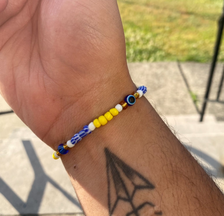 Evil Eye Bead Bracelet (handmade)