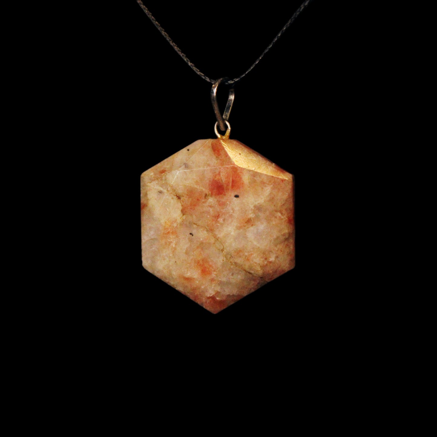 Sunstone Hexagon Pendant